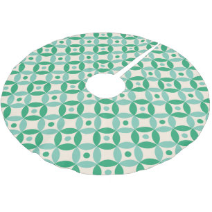 Stilren mittenmodern geometrisk mönster i grönt julgransmatta borstad polyester