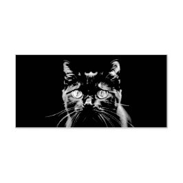 Stilren modern kattälskare feline djur husdjur självfärgande stämpel