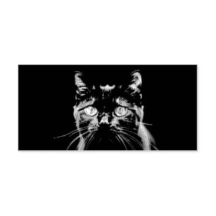 Stilren modern kattälskare feline djur husdjur självfärgande stämpel