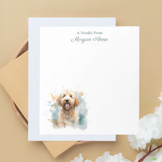 Stilren söt Goldendoodle-hund Modern trendig Anteckningsblock