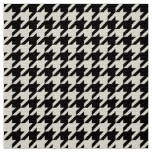 Stilren svart-vit geometrisk hundtandsmönster tyg