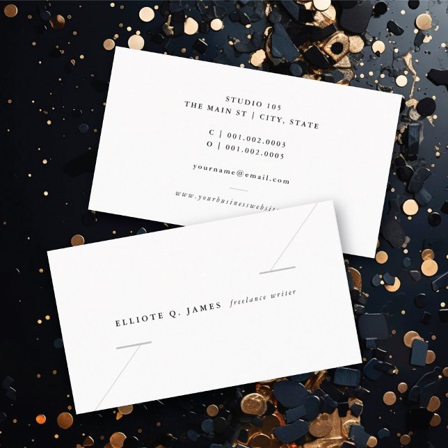 Stilrena dubbla diagonala streck Minimalistisk Visitkort (Stylish Double Bar Diagonal Lines Minimalist Business/Profile Card @ fat_fa_tin)