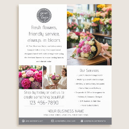 Stilrent anpassat fotologotyp affärsmarknadsföring reklamblad