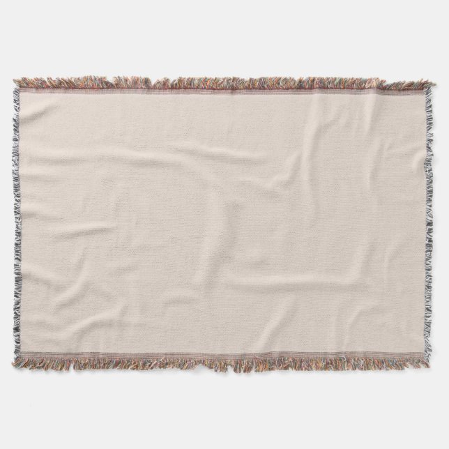 Stilrent blått och beige mönster filt (Framsidan)