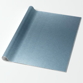 Stilrent Enkel Metallisk Inspirerad Blå Presentpapper
