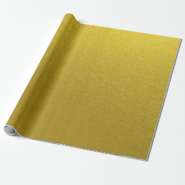 Stilrent Enkelt Metalliskt Inspirerat Gult Presentpapper