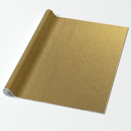 Stilrent Enkelt Metalliskt Inspirerat Mörkt Guld Presentpapper