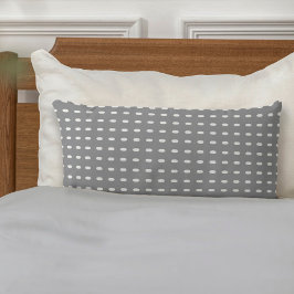 Stilrent grått vitt chic elegant geometriskt mönst lumbarkudde