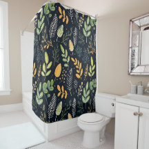 Stilrent grönt och gult lövverk mönster