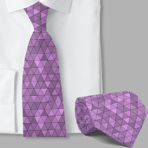 Stilrent lila geometriskt modernt mönster slips