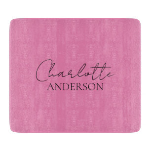 Stilrent minimalistiskt monogramnamn rosa