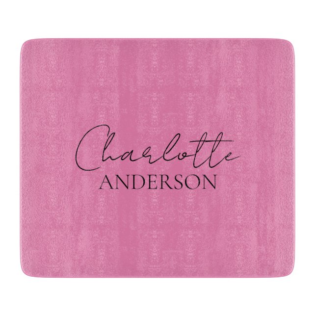 Stilrent minimalistiskt monogramnamn rosa (Framsidan)