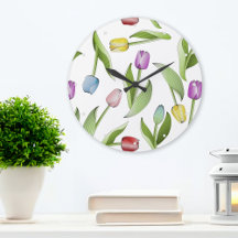 Stilrent modernt färgglatt tulpanblommigt mönster