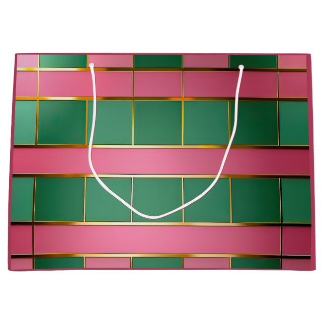 Stilrent Modernt Färggrid Rosa & Grönt (Framsidan)