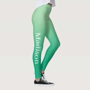 Stilrent Namn på Ljus till Mörk Grön Gradient Leggings