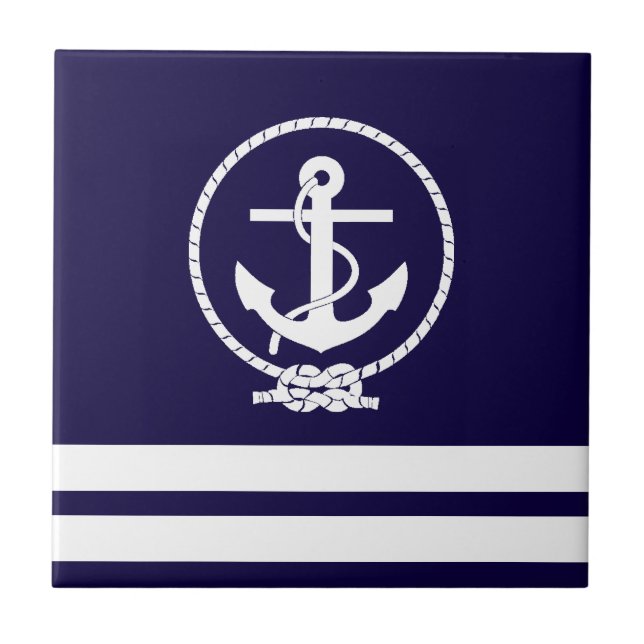 Stilrent nautiskt tema kakelplatta (Framsidan)
