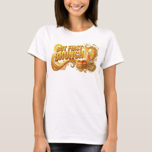 Stilrent Orange MEN FÖRST BRUNCH Textdesign T Shirt