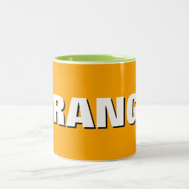Stilrent orange mugg, perfekt present till kaffefa Två-Tonad mugg