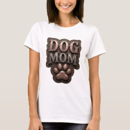 Stilrent silver DOG MOM-design T Shirt