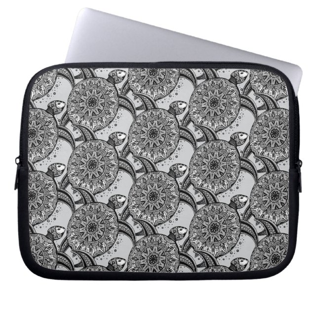Stilsköldpaddamönster Laptop Fodral (Framsidan)