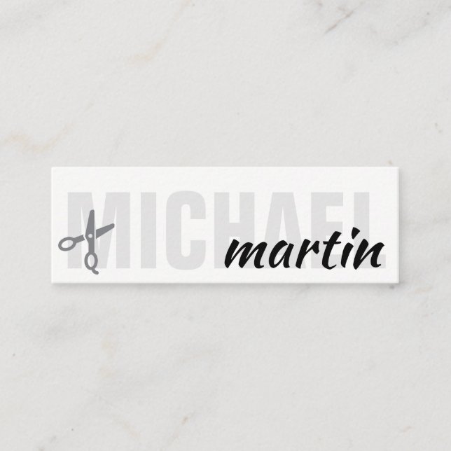 Stilstil med fetstil och kursiv text mini visitkort (Framsida)