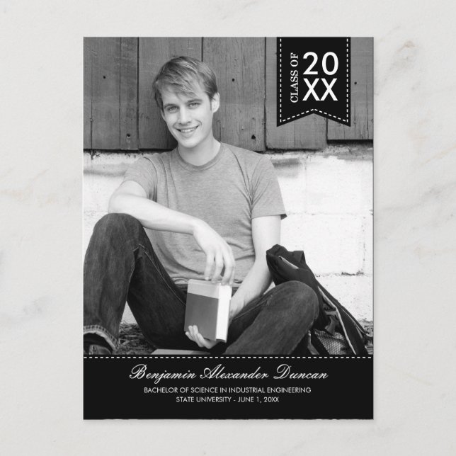 Stilstilad Studenten-avisering /Inbjudan Inbjudan Vykort (Framsida)