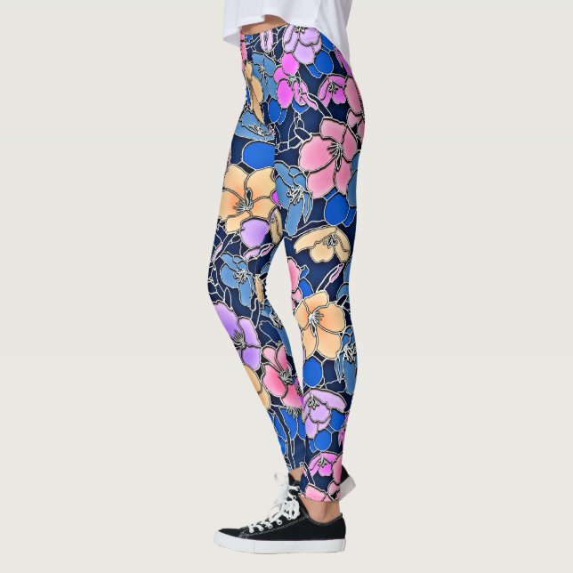 Stilt Blommönster 46 Leggings (Vänster)