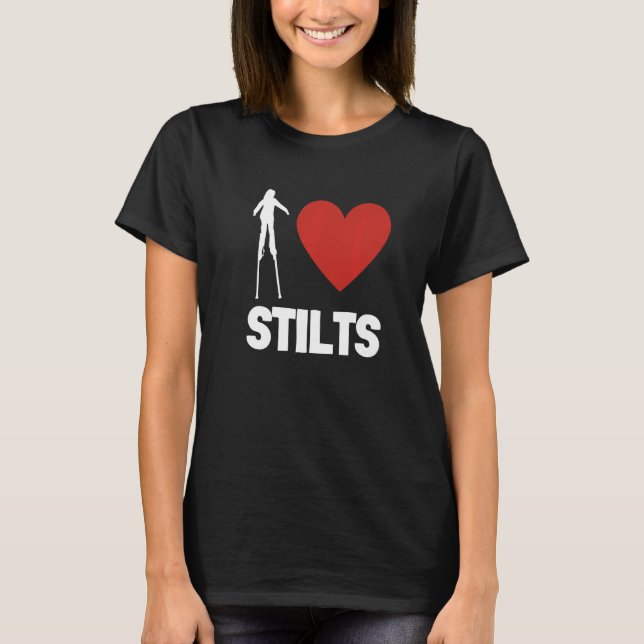 Stilt Carnival Walk på Stilts Day Stiltwalker Scho T Shirt (Framsida)