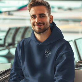 Stilt Elegant Bolagsskyddad Logotyp Hoodie
