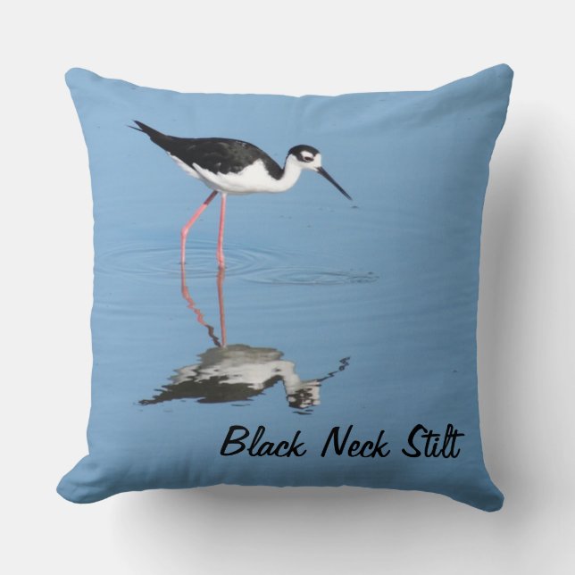 Stilt Sea Bird Nacke Dekorativ kudde (Framsida)