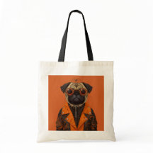 Stilt Spooky Pug Tote Bag