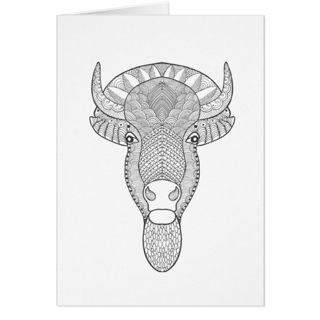 Stiltjurhuvud Hälsningskort (Framsidan)