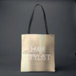 Stilvaror av luxury Gold Foil Hair Stylist Supplie Tygkasse<br><div class="desc">Luxury Gold Foil Hair Stylist skönhetspåse för saxar,  schampo eller andra salonförråd. Affärskontakten namn och yrket kan ändras så att de kan användas för alla typer av företag. Kontakta designern om du vill ha fler matchande objekt.</div>
