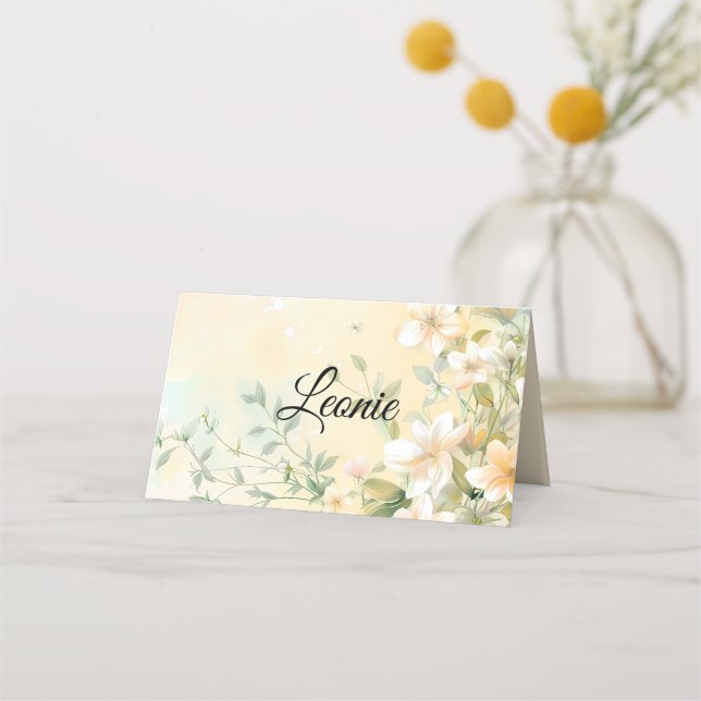 Stilvolle Hochzeit i Pastell Placeringskort (Framsida)