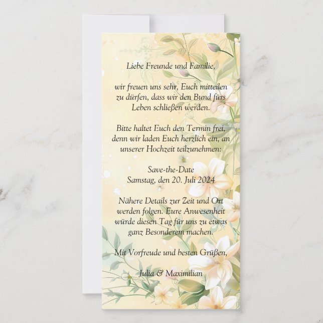 Stilvolle Hochzeit i Pastell Spara Datumet (Framsida)