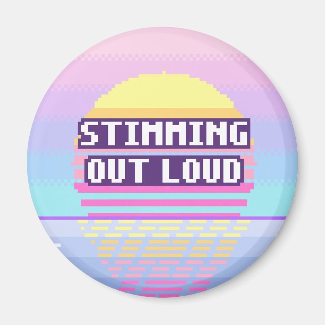 Stimmande ljud Neurodivergent Pixelmagnet Magnet (Framsidan)