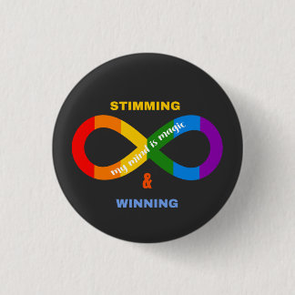 Stimmar & Vinner Neurodivergent Autismmedvetande Knapp