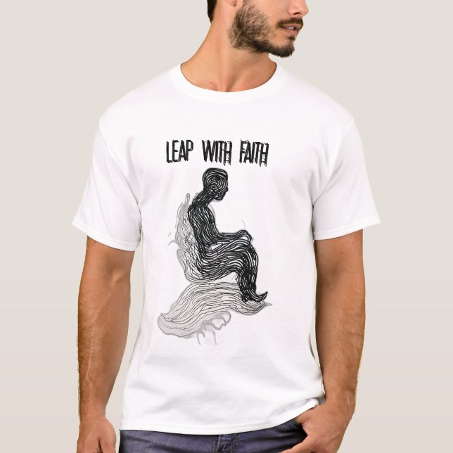 Stimulans - Minimalistisk Wave-Stil Art T Shirt (Framsida)