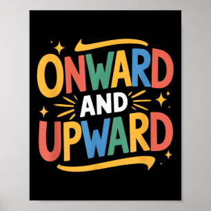 Stimulera inspirerande citattecken, framåt och upp poster