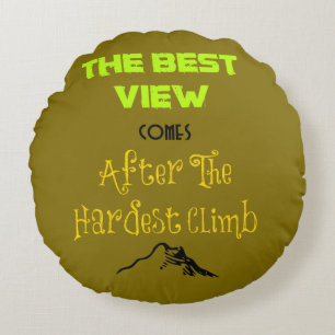 Stimulerande citattypgrafi rund kudde