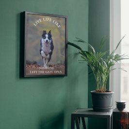 Stimulerande livsoffert med Lycklig Hund Poster
