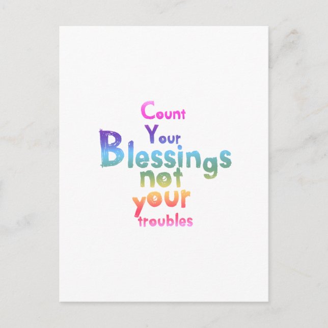 Stimulerande meddelanden för ljusare dagar vykort (Framsida)