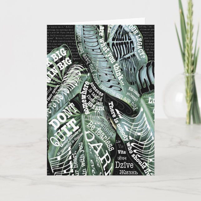 Stimulerande motiv för Life-citat Kort (Framsida)