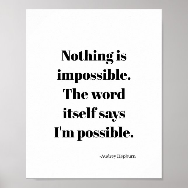 Stimulerande motiveringscitat poster (Framsidan)