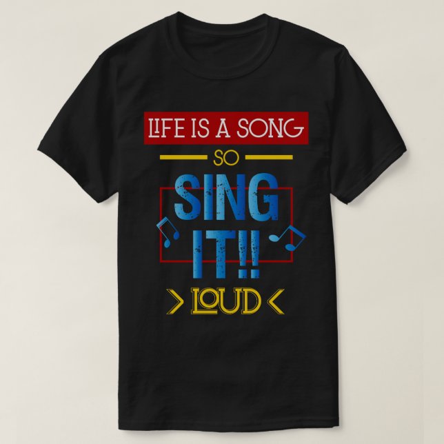Stimulerande musikofferter för livet t shirt (Design framsida)