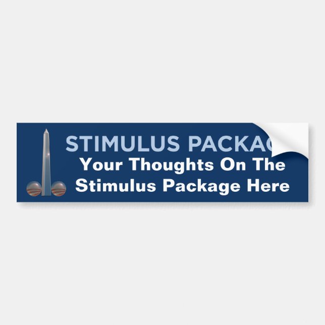 Stimuluspaket - Anpassad Slogansticker Bildekal (Framsidan)