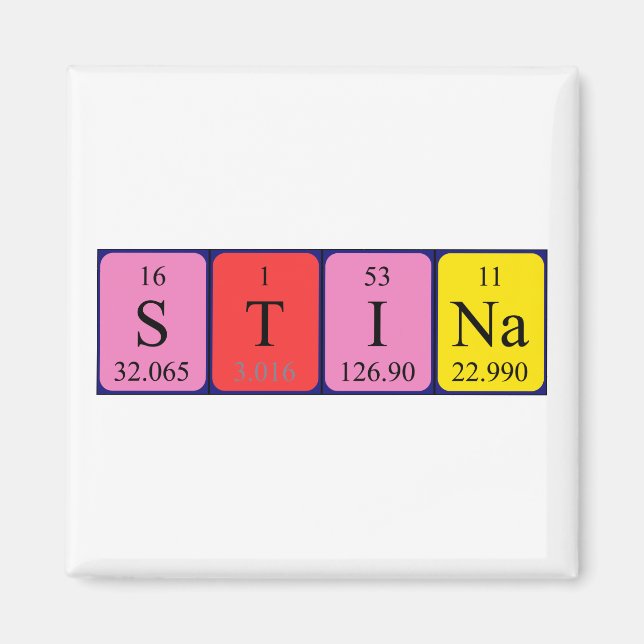 Stina Periodisk magnet bord namn (Framsidan)