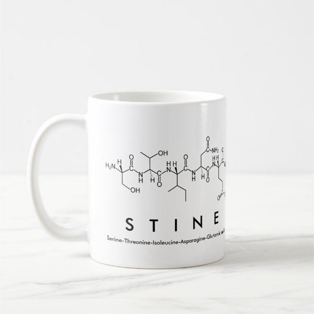 Stine peptide namn mugg (Vänster)