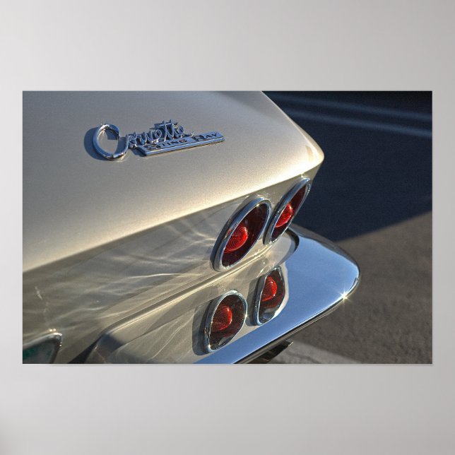 Stingray Corvette Bakljus - Orange County Poster (Framsidan)
