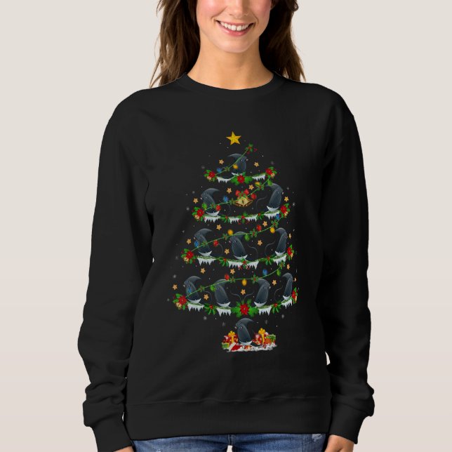 Stingray Fish  Xmas Lights Stingray Christmas Tree T Shirt (Framsida)